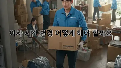 이사 시간 변경, 어떻게 해야 할까요?
