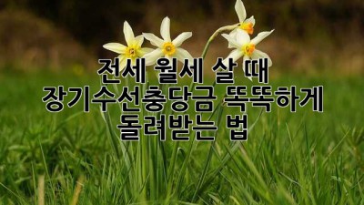 💰 전세 월세 살 때, 장기수선충당금 똑똑하게 돌려받는 법! 🏡